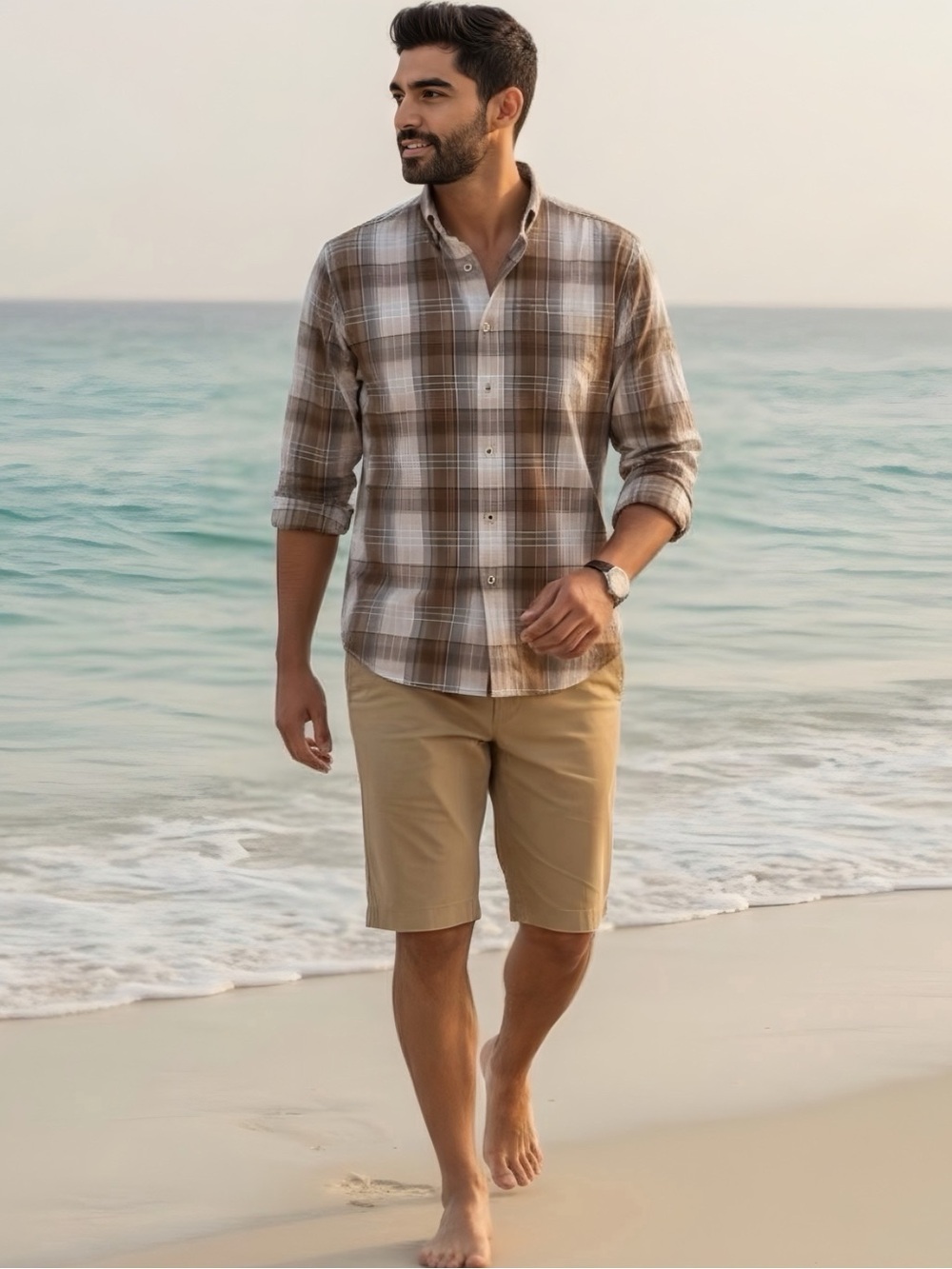 Tommy Bahama Plaid Long Sleeve Shirt Men’s Large 100% Cotton Classic Fit